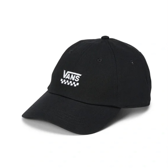 Vans Off the wall unisex black and white 100% cotton check logo baseball cap NWT - Picture 1 of 7